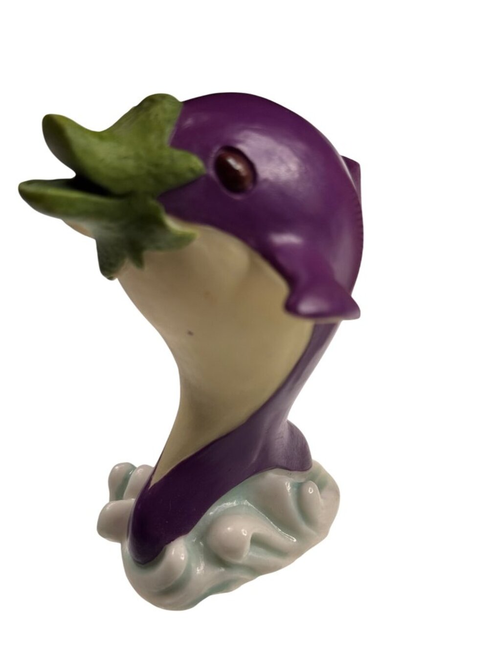 Enesco Home Grown 2007 Eggplant Purple Porpoise #4008129 Resin Retired Rare Gift - Picture 5 of 13